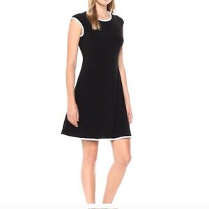 Annalee + Hope Dress Fitted‎ Stretch Black White M